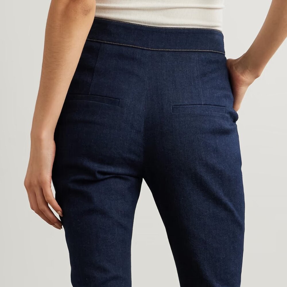 NWT Veronica Beard Tani Denim Jean Pant Dark Oxford wash Sz 10 - Picture 6 of 7